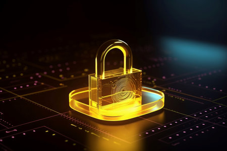 digital data protection. internet privacy. Generate AIの素材