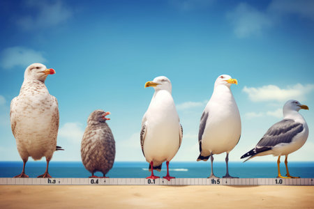 Seagull posing. bird ocean wildlife. Generate AIの素材