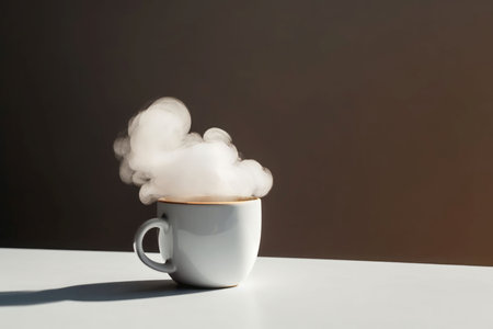 cloud cup steam. shape drink. Generate AIの素材