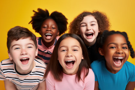 elementary school kids fun. classroom learning. Generate AIの素材