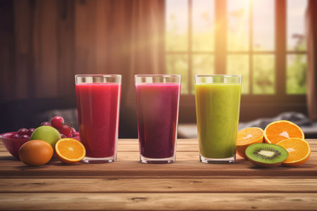 Fresh juice desk. food healthy. Generate AIの素材