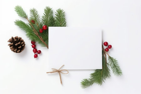 Christmas blank card. Mockup blank product. Generate AIの素材