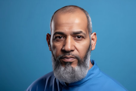 Muslim man person. Kid face. Generate AIの素材