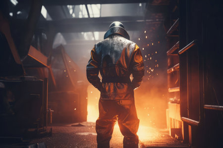 Person protective gear industry. Architect building. Generate AIの素材