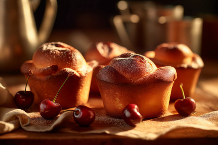 Homemade cupcakes. Muffin pastry sweet. Generate AIの素材