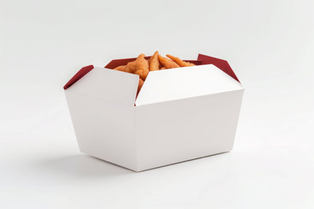 White chinese food box. Take meal away. Generate AIの素材