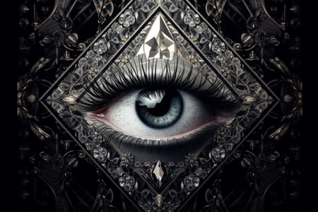 Third vision eye myth. Mental face. Generate AIの素材