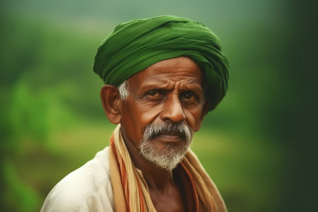 Indian man old. Senior old male. Generate AIの素材