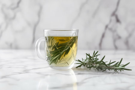 Mug infused tea. Herb glass. Generate AIの素材