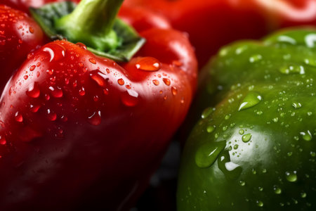 Bell peppers colorful. Sweet paprika food. Generate Aiの素材