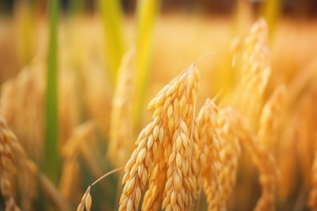Golden wheat field. Farm nature summer. Generate Aiの素材