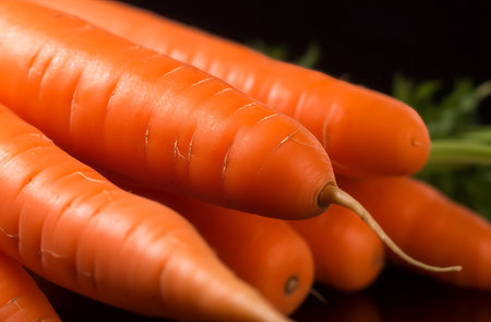 Carrots fresh vegetables. Organic plant slice. Generate Aiの素材