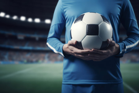 Football player. Goal game action. Generate Aiの素材