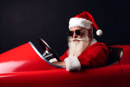 Handsome santa claus. Costume style vacation. Generate Aiの素材