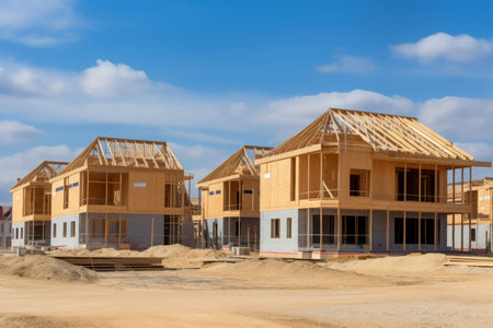 House construction property. New property. Generate Aiの素材