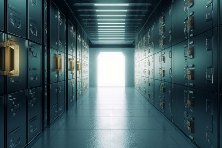 Money security bank. Cyber money. Generate Aiの素材