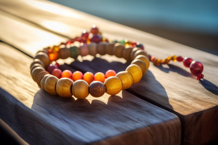 Prayer beads evening sunshine. Decoration muslim. Generate Aiの素材