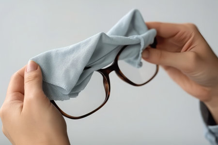 Glasses microfiber cloth design. Lens care. Generate Aiの素材