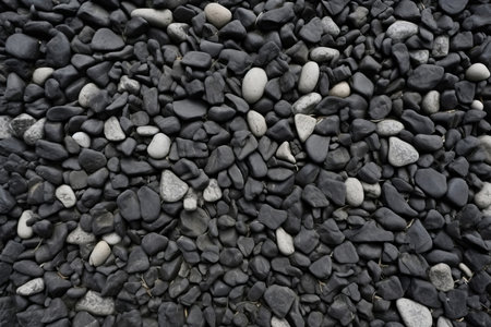 Pebble concrete structure stones. Surface rough material gray structure. Generate Aiの素材