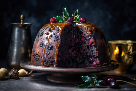 Pudding cake berries fresh food. Fresh berry fruit food gel. Generate Aiの素材
