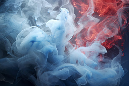 Smoke ice photo studio. Art stream motion smog cloud. Generate Aiの写真素材