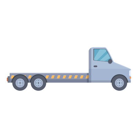 Tow truck utility icon cartoon vector. Repair help salvage. Support aid haulのイラスト素材
