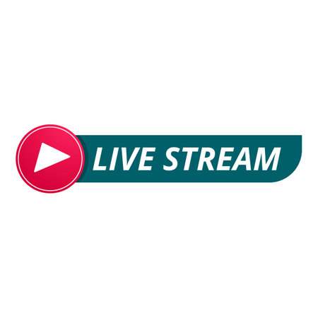 Live stream tv icon cartoon vector. Podcast show. Cinema global soundのイラスト素材