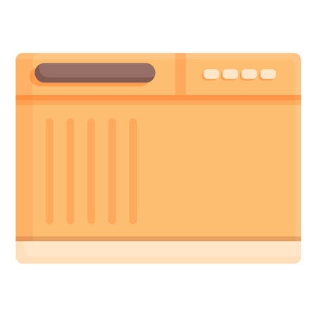 Kitchen bread maker icon cartoon vector. Cooking home food. Culinary ironのイラスト素材