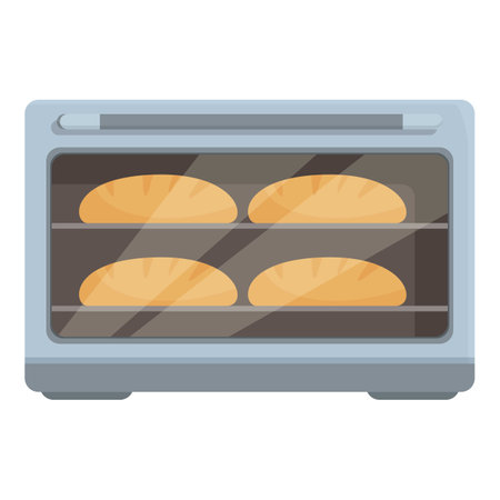 Button menu equipment icon cartoon vector. Culinary domestic cook. Toaster deviceのイラスト素材