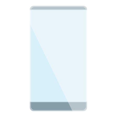 Glass display screen icon cartoon vector. Break technology. Tempered screen mirrorのイラスト素材