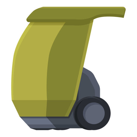 Grass cutter mower icon cartoon vector. Shredder technology. Garden equipmentのイラスト素材
