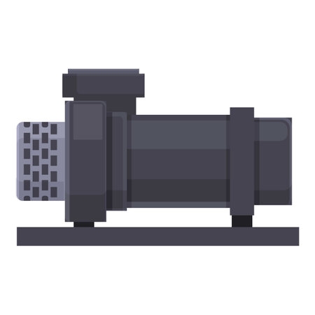 Pipe gear submersible pump icon cartoon vector. Garden system. Farm underwaterのイラスト素材