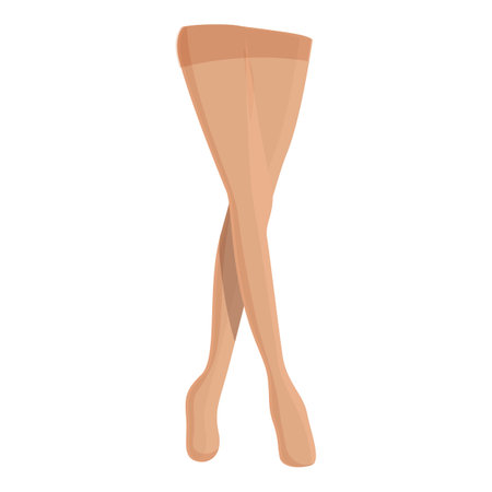 Fashion pantyhose icon cartoon vector. Nude elegant. Lady compressionのイラスト素材