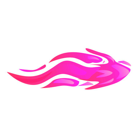 Pink laser beam icon cartoon vector. Gaming cosmos shot. Light gamingのイラスト素材