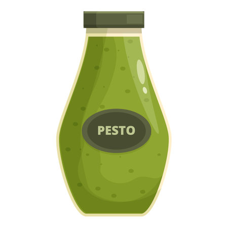 Pesto green aromatic dish icon cartoon vector. Arts mixed italian. Fromage creationのイラスト素材