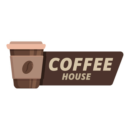 Street coffee house icon cartoon vector. Bean mug. Bar tavernのイラスト素材