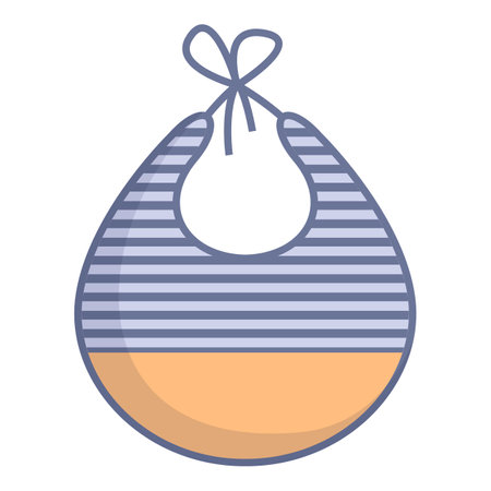 Double color bib icon cartoon vector. Dry fabric. Apron art heartのイラスト素材