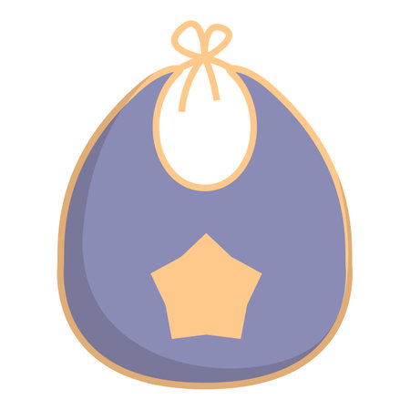 Star baby bib icon cartoon vector. Baby feeding. Puree son dryのイラスト素材