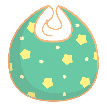 Cute stars bib icon cartoon vector. Baby home feeding. Apparel feedのイラスト素材