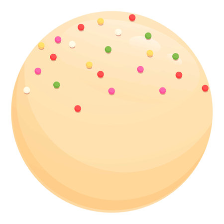 White milk ball icon cartoon vector. Candy bakery. Sugar dessertのイラスト素材