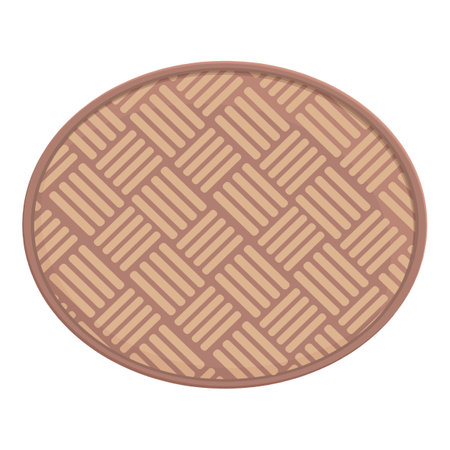 Textile door mat icon cartoon vector. Clean entry visit. Greeting exteriorのイラスト素材