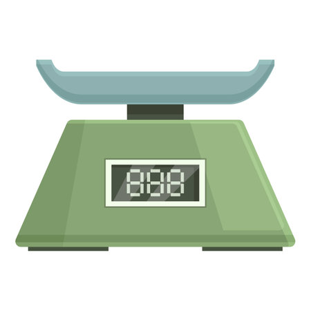 Digital screen scales icon cartoon vector. Domestic product. Tool electronicのイラスト素材