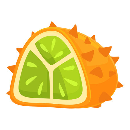 Orange fruit icon cartoon vector. Kiwano food organic. Farm organicのイラスト素材