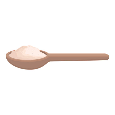 Wood spoon powder icon cartoon vector. Tooth care. Water beauty sodaのイラスト素材