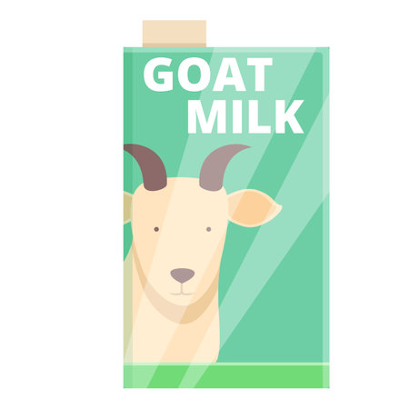 Goat milk liquid icon cartoon vector. Mineral rural. Farm cream zooのイラスト素材