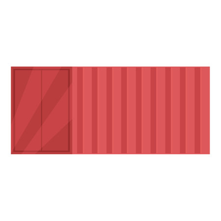 Cargo container icon cartoon vector. Worker cargo. Post cardのイラスト素材