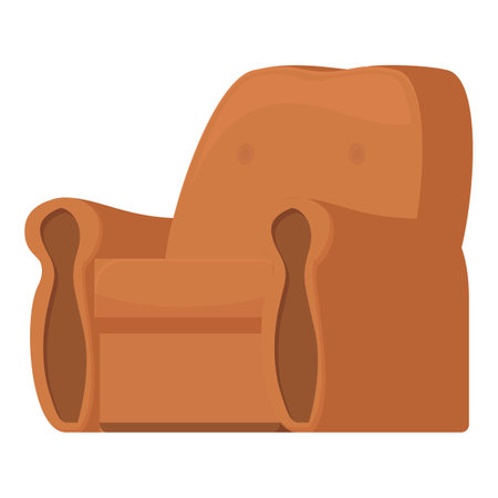 Old retro armchair icon cartoon vector. Apartment living. Divan areaのイラスト素材