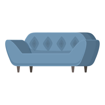 Modern textile sofa icon cartoon vector. Couch office. Business woodenのイラスト素材
