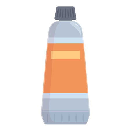 Paint tube icon cartoon vector. Clay artist painter. Area workのイラスト素材