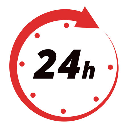 Hour opening hours icon cartoon vector. Sticker board. Business serviceのイラスト素材